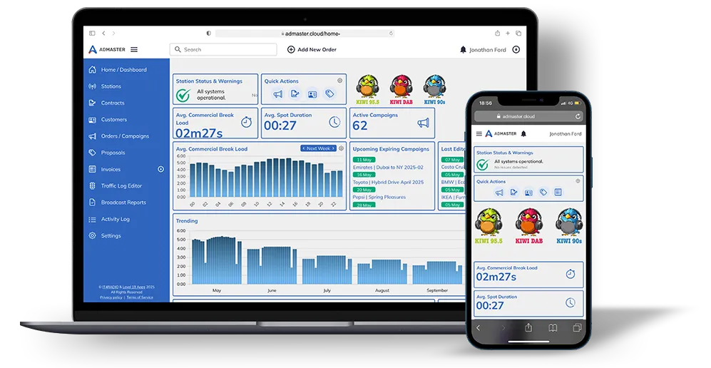 AdMaster - Traffic and Billing software for radio and television stations